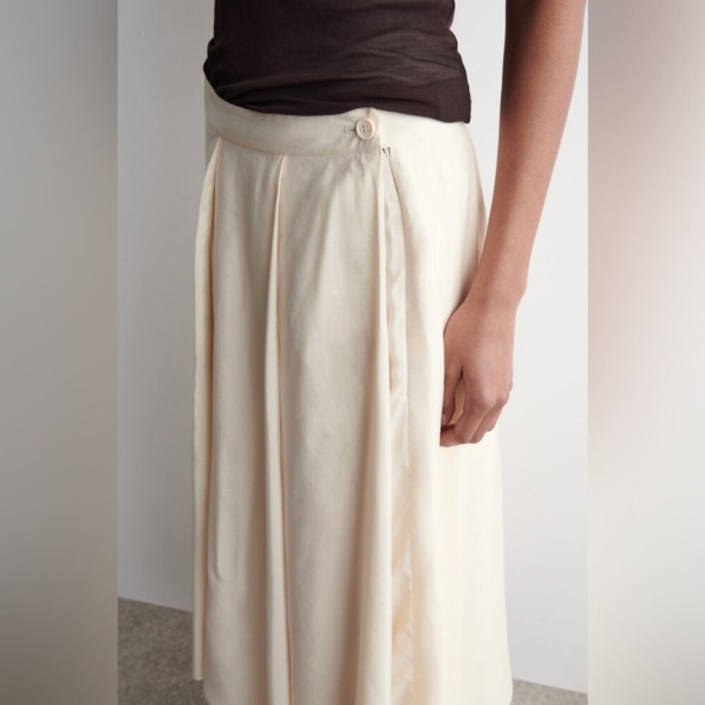 COS - PLEATED A-LINE MIDI SKIRT - Size 4